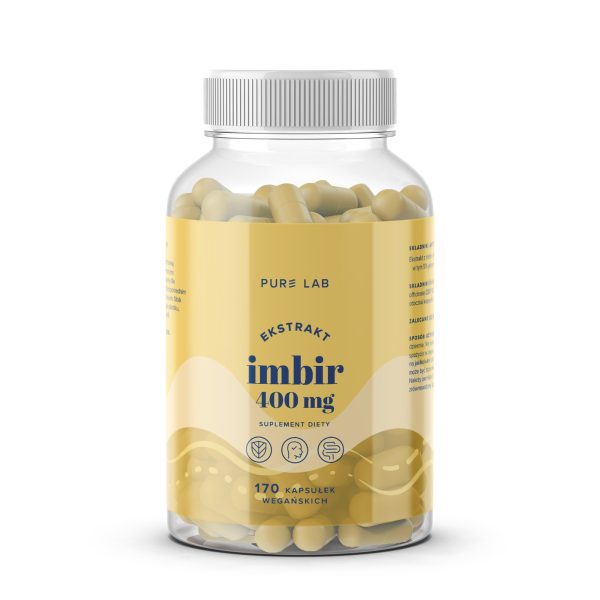Pure Lab Ekstrakt z imbiru 400 mg, kapsułki 170 szt Pure Lab ekstrakt z imbiru Zingiber officinale 400 mg: kapsułki 170 szt