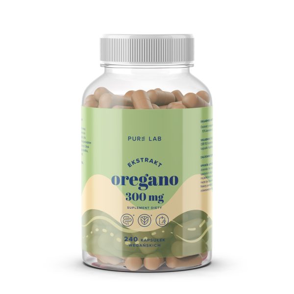 Pure Lab ekstrakt z oregano Origanum vulgare 300 mg – kapsułki 240 szt