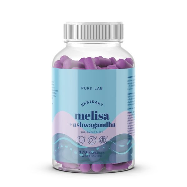 Pure Lab Extrakt Melisse 150 mg + Ashwagandha – Kapseln 170 Stk