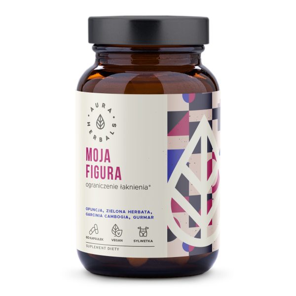 Moja Figura kapsułki ograniczenie łaknienia Aura Herbals: wegańskie ekstrakty roślinne, 60 sztuk