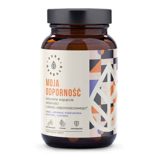 Moja Odporność kapsułki Aura Herbals: wegański naturalny kompleks, 60 sztuk