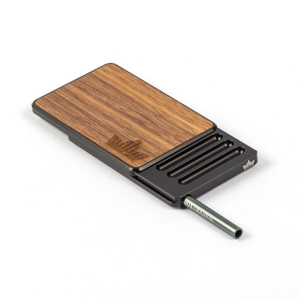 Royal Box - Dozownik do tabaki z rurką AMERICAN WALNUT BLACK - Tabaka