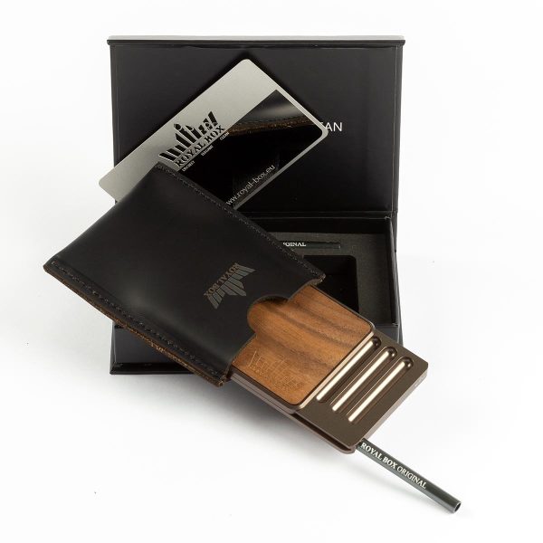 Royal Box - Dozownik do tabaki z rurką WALNUT OLIVE Exclusive - Tabaka Royal Box - Dozownik do tabaki z rurką WALNUT OLIVE Exclusive - Tabaka