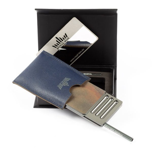 Royal Box - Dozownik tabaki z przegródkami i rurką STONE Exclusive - Tabaka