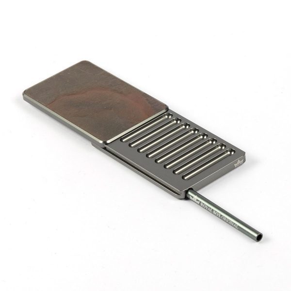 Royal Box - Dozownik tabaki z przegródkami i rurką STONE Exclusive - Tabaka