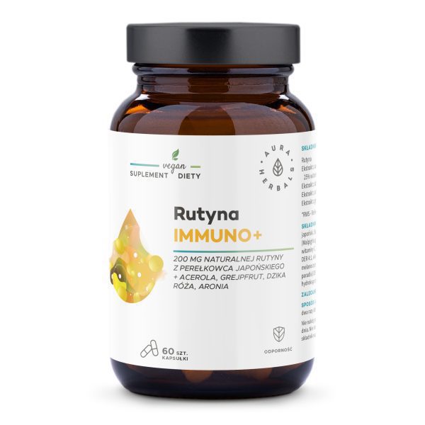 Rutin Immuno+, 60 capsules Rutin Immuno+ Aura Herbals – 60 vegan capsules with rutin, acerola, and zinc
