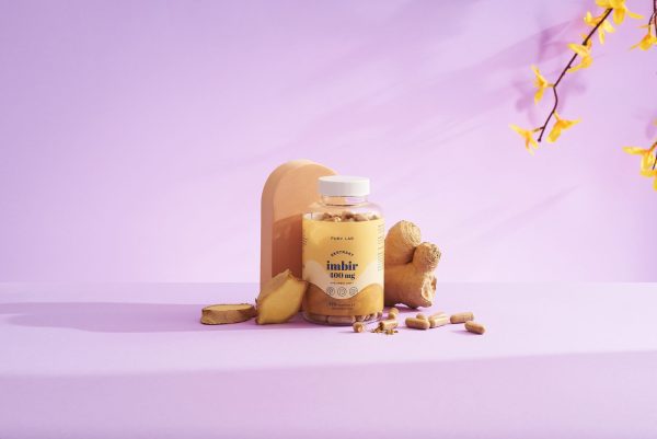 Pure Lab Ekstrakt z imbiru 400 mg, kapsułki 170 szt Pure Lab imbir kapsułki: widok opakowania, 170 sztuk wegańskich