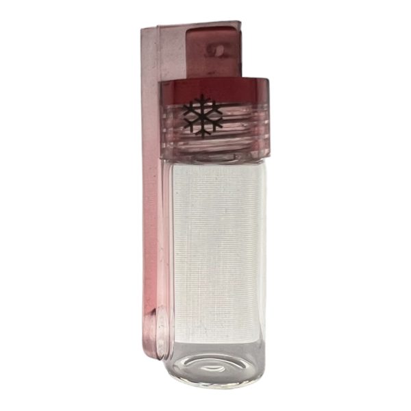 Snow Bottle Big - Szklana buteleczka do tabaki z plastikową łyżeczką - Tabaka