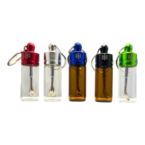 Snow Bottle - Buteleczka do tabaki z łyżeczką i brelokiem - Tabaka Snow Bottle - Buteleczka do tabaki z łyżeczką i brelokiem - Tabaka