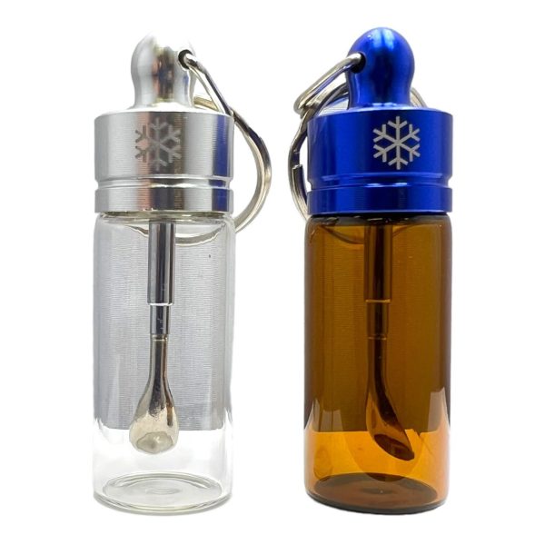 Snow Bottle - Buteleczka do tabaki z łyżeczką i brelokiem - Tabaka Snow Bottle - Buteleczka do tabaki z łyżeczką i brelokiem - Tabaka