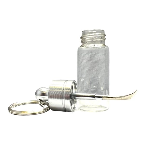 Snow Bottle - Buteleczka do tabaki z łyżeczką i brelokiem - Tabaka Snow Bottle - Buteleczka do tabaki z łyżeczką i brelokiem - Tabaka