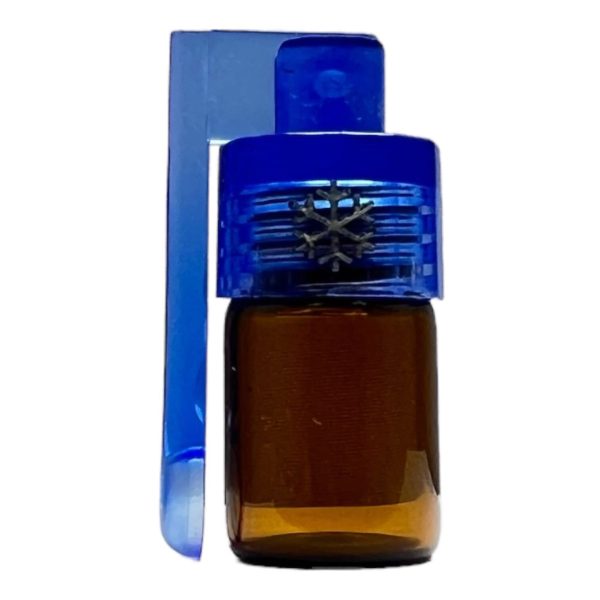 Snow Bottle Mini - Szklana buteleczka do tabaki z plastikową łyżeczką - Tabaka