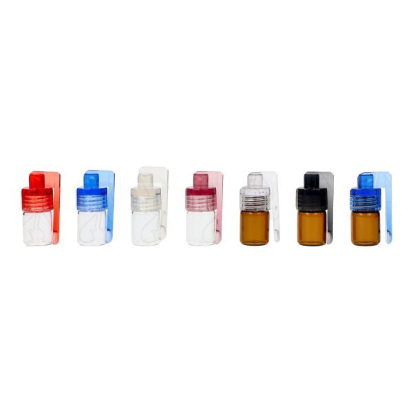 Snow Bottle Mini - Szklana buteleczka do tabaki z plastikową łyżeczką - Tabaka