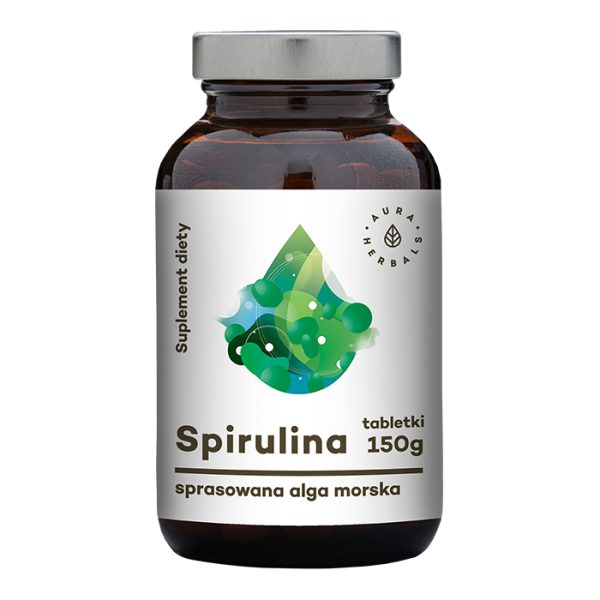Spirulina 1500 mg tabletki Aura Herbals: opakowanie 600 sztuk