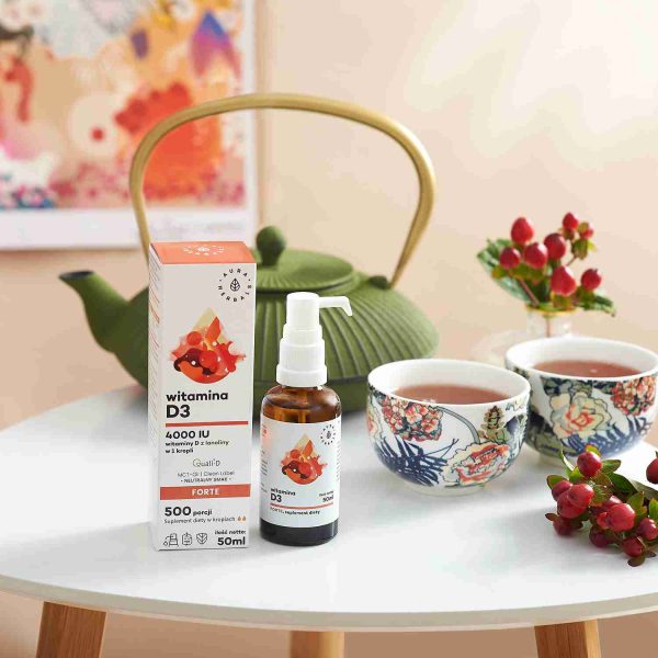 Vitamin D3 4000 IU in drops with MCT oil – 50 ml bottle with a dispenser