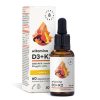 Witamina D3 K2 Omega-3 krople 30 ml Aura Herbals – 2000 IU D3 z lanoliny i K2 MK-7 z natto