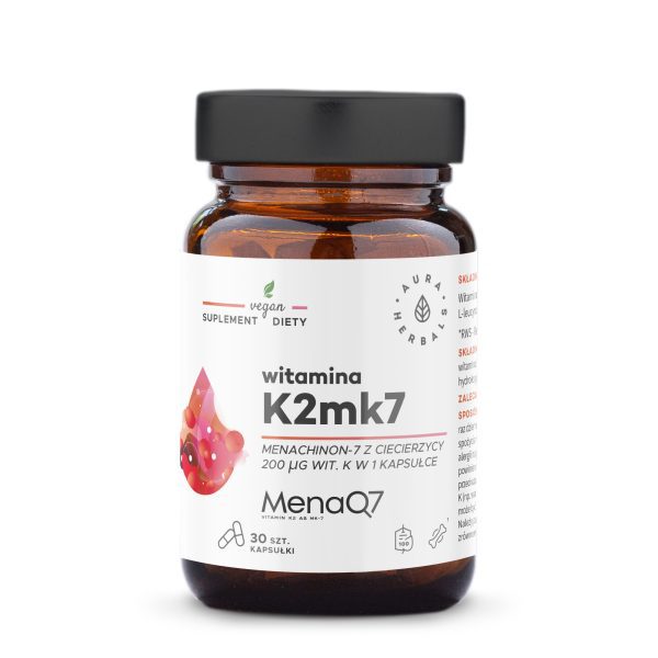 Vitamin K2MK7 MenaQ7® 200 μg, 30 capsules - Vitamins