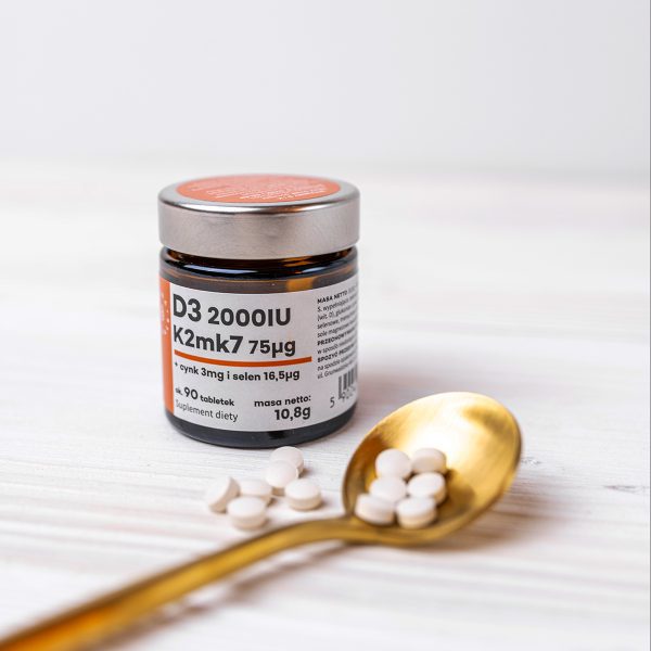 Komplex aus Vitamin D3 + K2 + Zink + Selen – Ansicht der Blisterverpackung