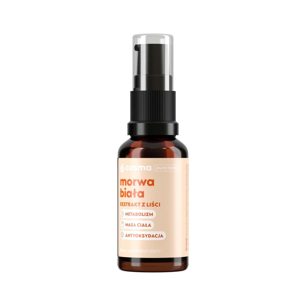 Cosma Pure Herbs Morwa Biała 30 ml - butelka ekstraktu z liści morwy w oleju konopnym
