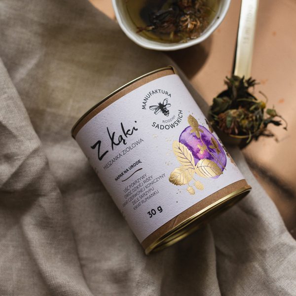 Herbata ziołowa - Z łąki: produkt konopny ubucha.pl Herbata Z łąki na urodę: kompozycja sześciu ziół, widok kompozycji