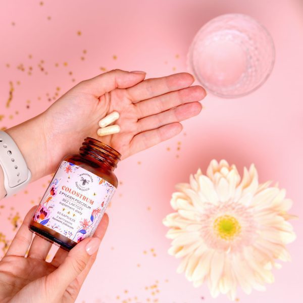 Colostrum z pyłkiem pszczelim — produkt konopny ubucha.pl Siara bydlęca z pyłkiem pszczelim – formuła Pasieki w opakowaniu (5)
