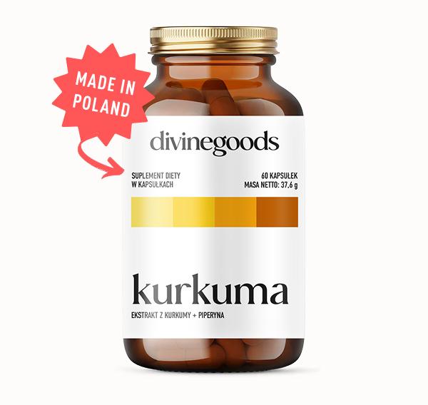 Turmeric extract 60 capsules - hemp product ubucha.pl Turmeric extract 60 capsules – plant-based dietary supplement in a jar