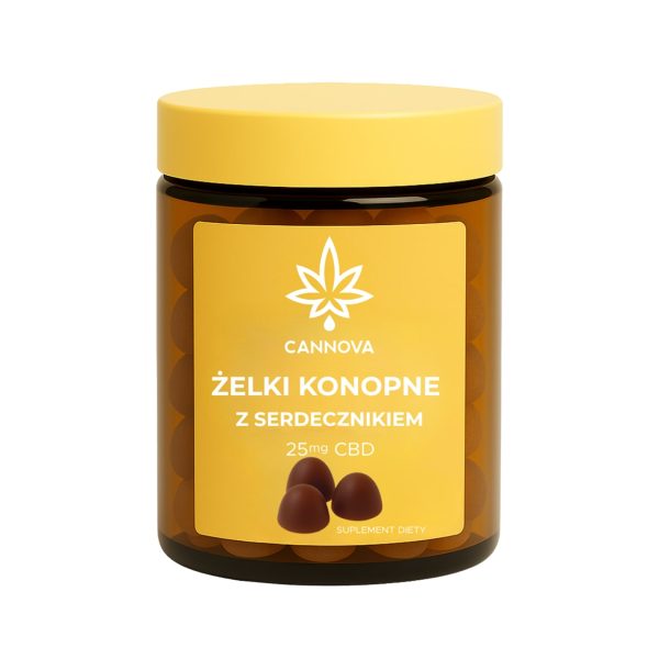 CANNOVA + serdecznik żelki CBD 25mg/szt. 60 szt.