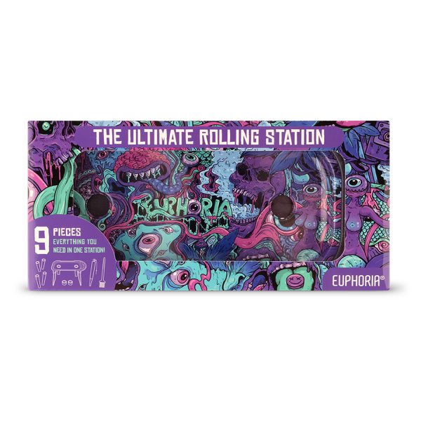 EUPHORIA - Ultimate Rolling Station - Psychedelic (9-piece set) - Complete All-in-One Solution - Storage