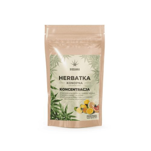 Hanftee Konzentration BioCanna 20 g - Starterpackung der Mischung mit Ginkgo, Orange und Hibiskus