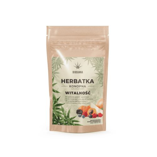 Hanftee Vitalität BioCanna 20 g - Startverpackung einer Mischung aus zwölf Rohstoffen mit Weißdorn und Rübe
