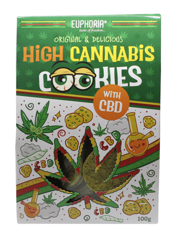 Euphoria High Cannabis Cookies z Cannabis Sativa L. - Żywność
