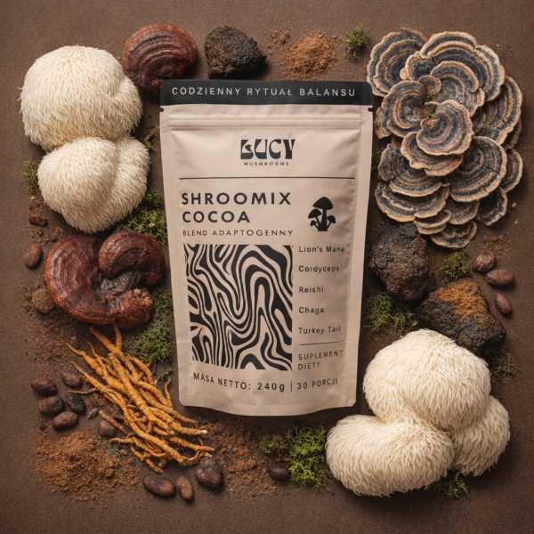 Shroomix - Funkcjonalne Kakao z adaptogenami + grzyby 240G - Kakao