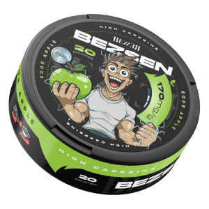 Bestsellery BEZSEN Sour Apple 170 mg — woreczki kofeinowe, opakowanie