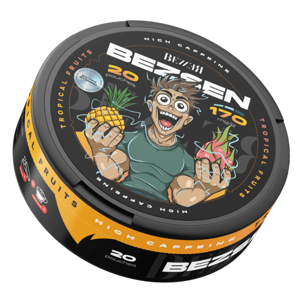 BEZSEN - TROPICAL FRUITS (170MG/G) Woreczki kofeinowe - Woreczki