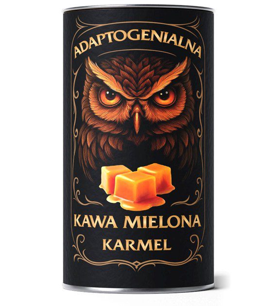 Adaptogenialna Kawa Mielona 100g karmel Adaptogenialna Kawa Mielona Karmel — opakowanie 100 g z adaptogenami