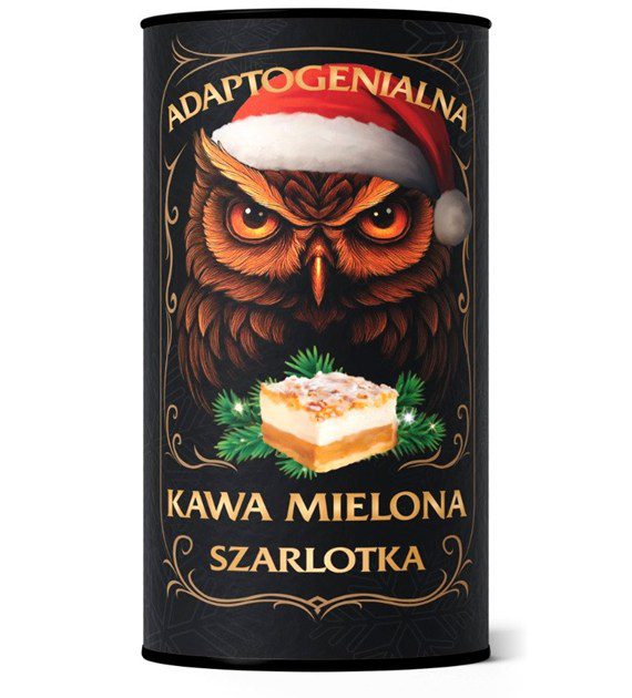 Adaptogenialna Kawa Mielona 100g szarlotka Adaptogenialna Kawa Mielona Szarlotka — opakowanie 100 g z adaptogenami
