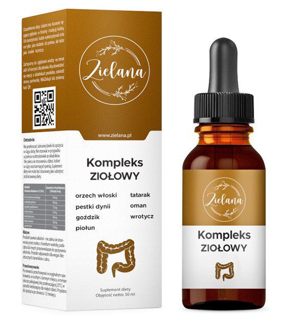 Kräuterkomplex ZIELANA 50 ml — Kräutertropfen in einer Flasche mit Pipette