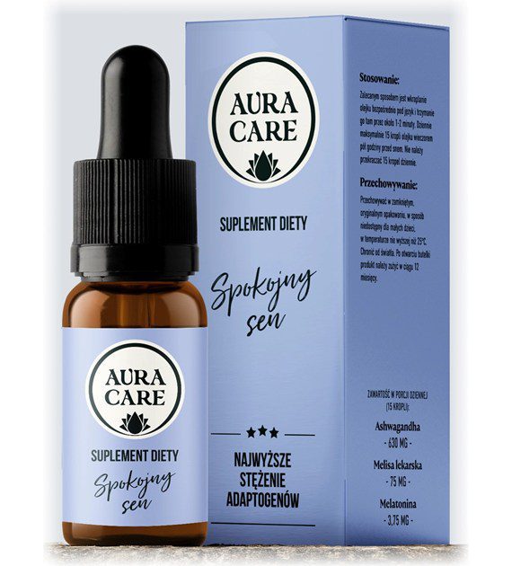 Aura Care Adaptogens für erholsamen Schlaf 15 ml Aura Care Peaceful Sleep – 15 ml Öl mit Ashwagandha, Zitronenmelisse und Melatonin