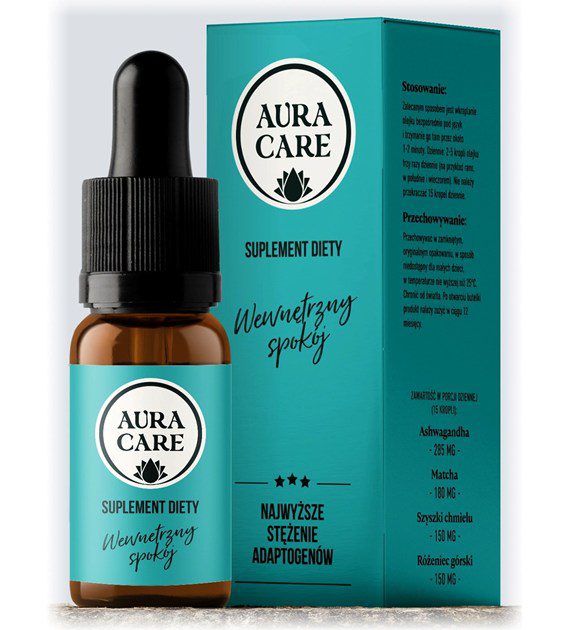 Aura Care Inner Peace – 15 ml Öl mit Ashwagandha, Matcha, Hopfen und Rhodiola