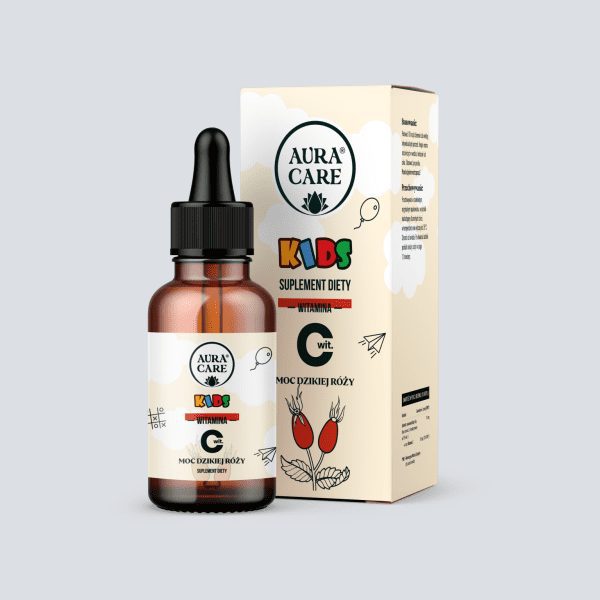 Aura Care KIDS Vitamin C 50 ml - drop bottle with wild rose fruit extract for children