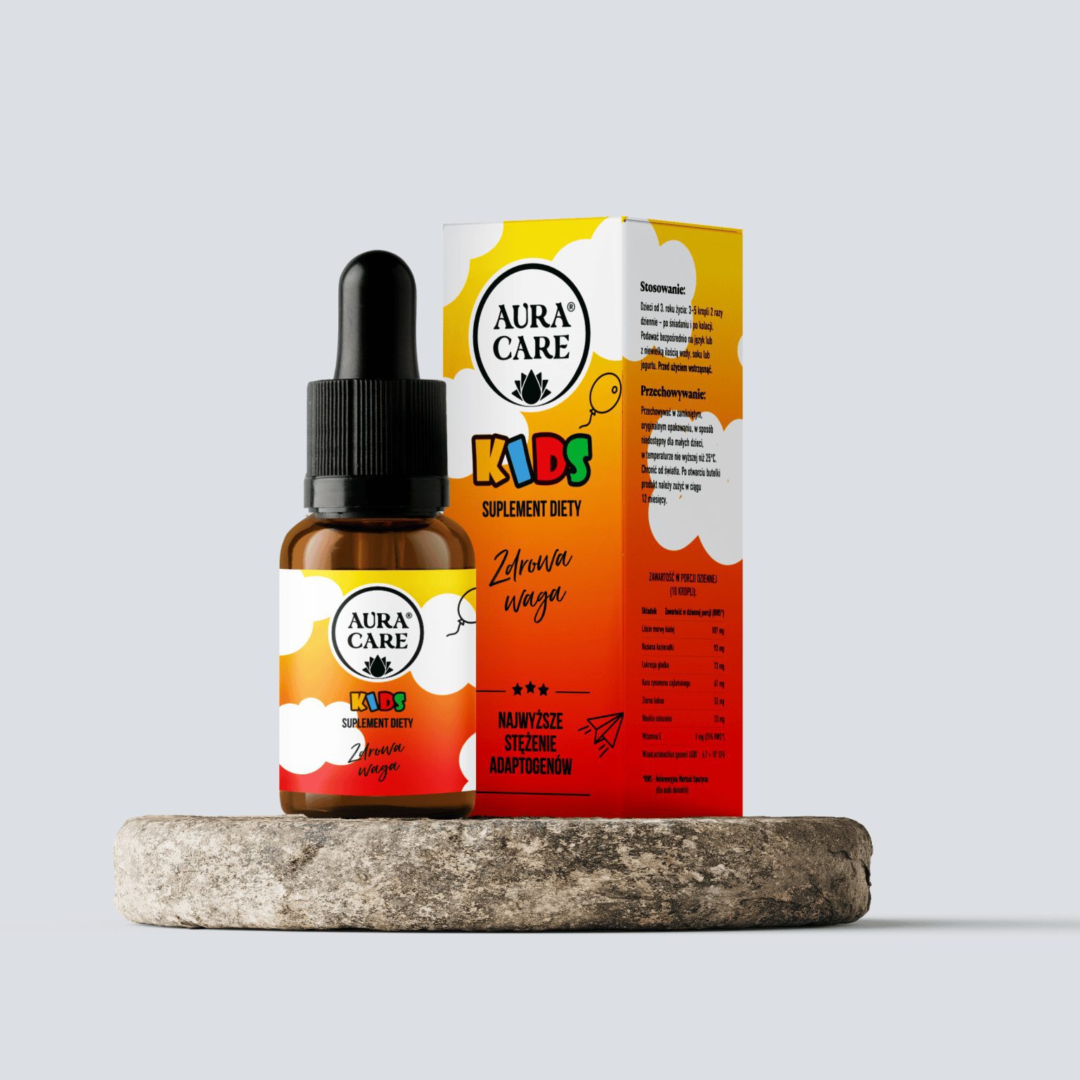Aura Care KIDS Zdrowa Waga 15 ml: buteleczka maceratu olejowego z morwą białą i cynamonem