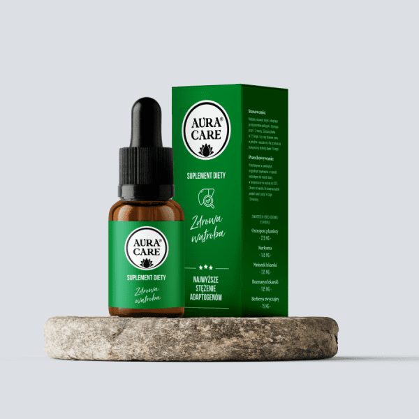 Aura Care Gesunde Leber - Fläschchen 15 ml mit Pipette, fünf Ölmazerate aus Kräutern