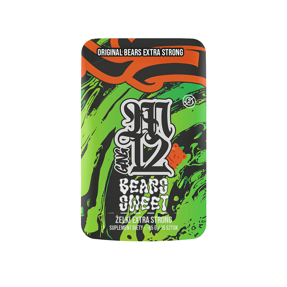 M12 BEARS Sweet hemp gummies - package of 65 g with sweet-fruity bears