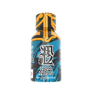 M12 DRANK Orange Hanf-Shot 100 ml – Orangen-Shotflasche mit Messbecher