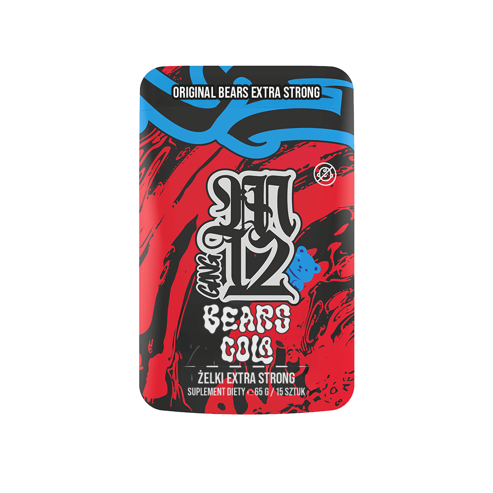 M12 BEARS Cola hemp gummies - package of 65 g with cola-flavored bears