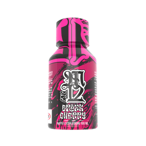 Bestsellery M12 DRANK Cherry shot konopny 100 ml — buteleczka wiśniowego shota z miarką