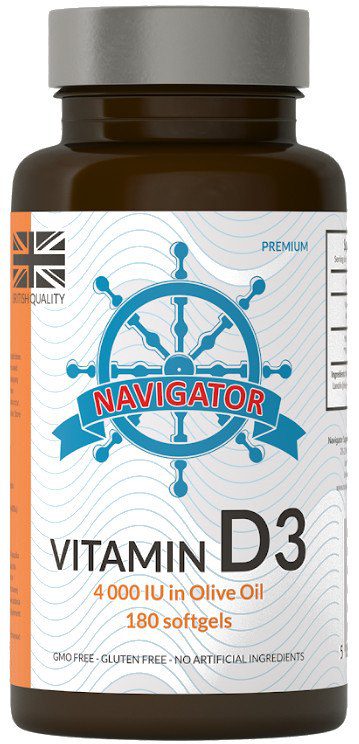 Navigator Witamina D3 4000 IU, 180 kapsułek miękkich (suplement diety) Navigator Witamina D3 4000 IU, 180 kapsułek miękkich