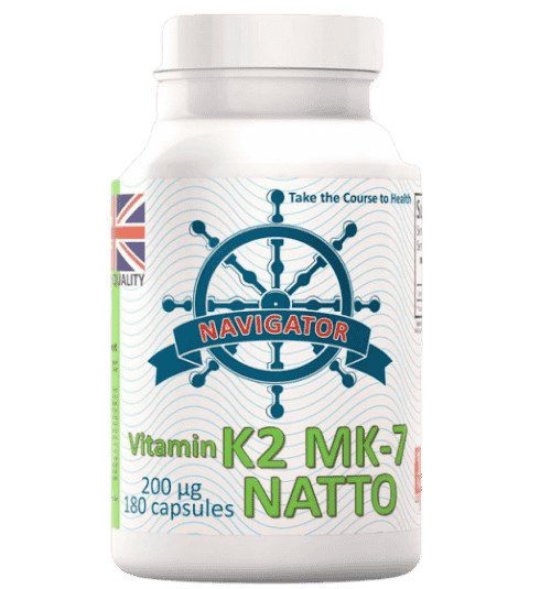 Navigator Witamina K2 MK-7 200 µg | 180 kapsułek żelowych: Suplement diety dla Navigator K2 MK-7 200 µg, 180 kapsułek żelowych