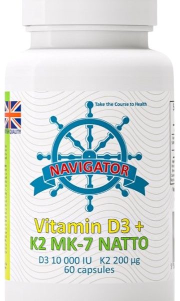 Navigator D3 10000 IU + K2 MK-7 200 µg — 60 vegan capsules