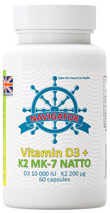 Navigator D3 10000 IU + K2 MK-7 200 µg — 60 vegan capsules